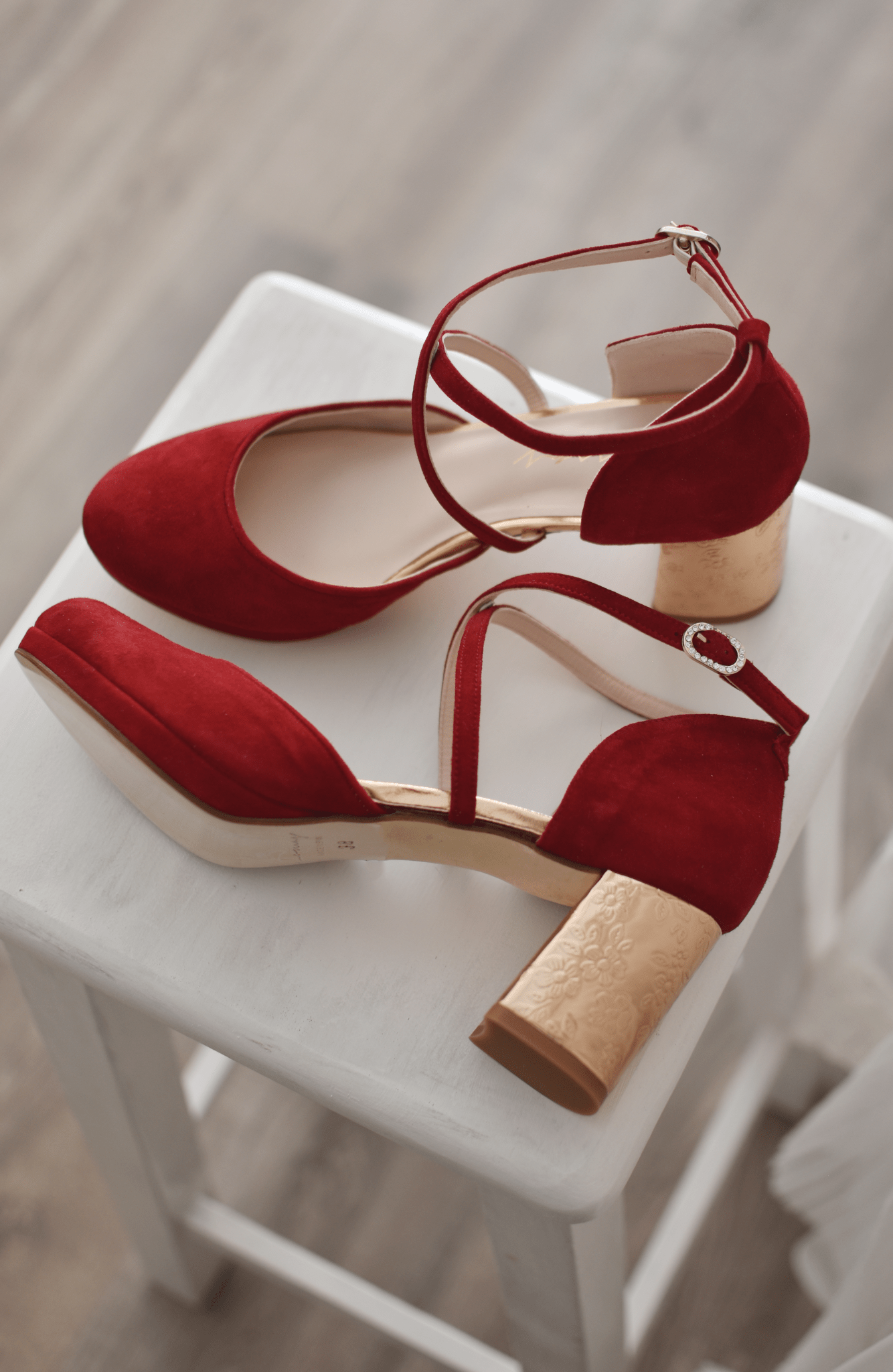 ROSALÍA cerrado burdeos tacón espejo petit - zapatos_novia