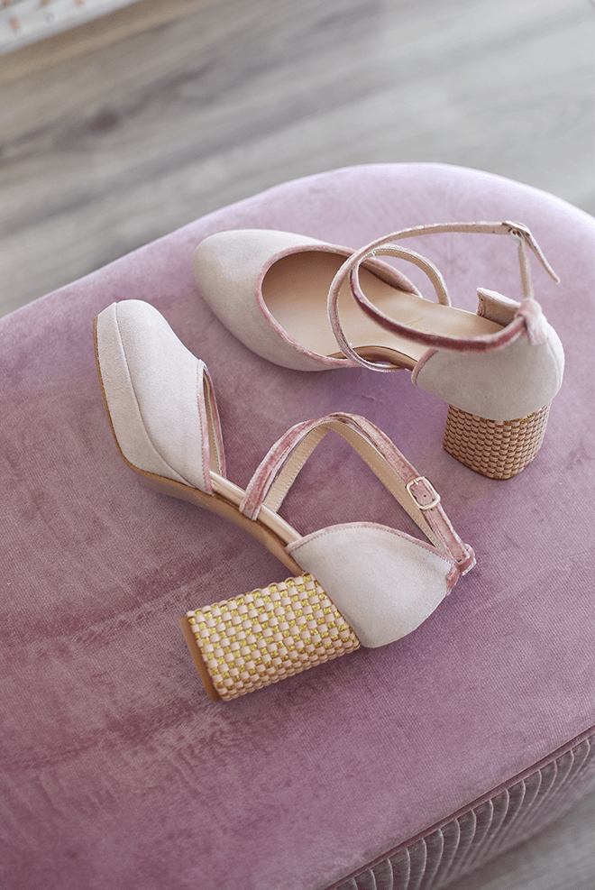 ROSALÍA cerrado pink tacón ajedrez 85 - zapatos_novia