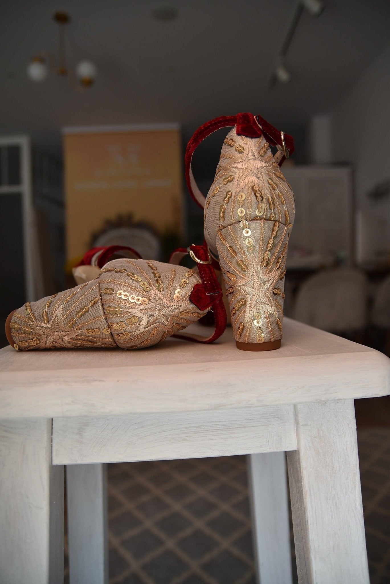 ROSALÍA cerrado red velvet Ceres 85 - zapatos_novia