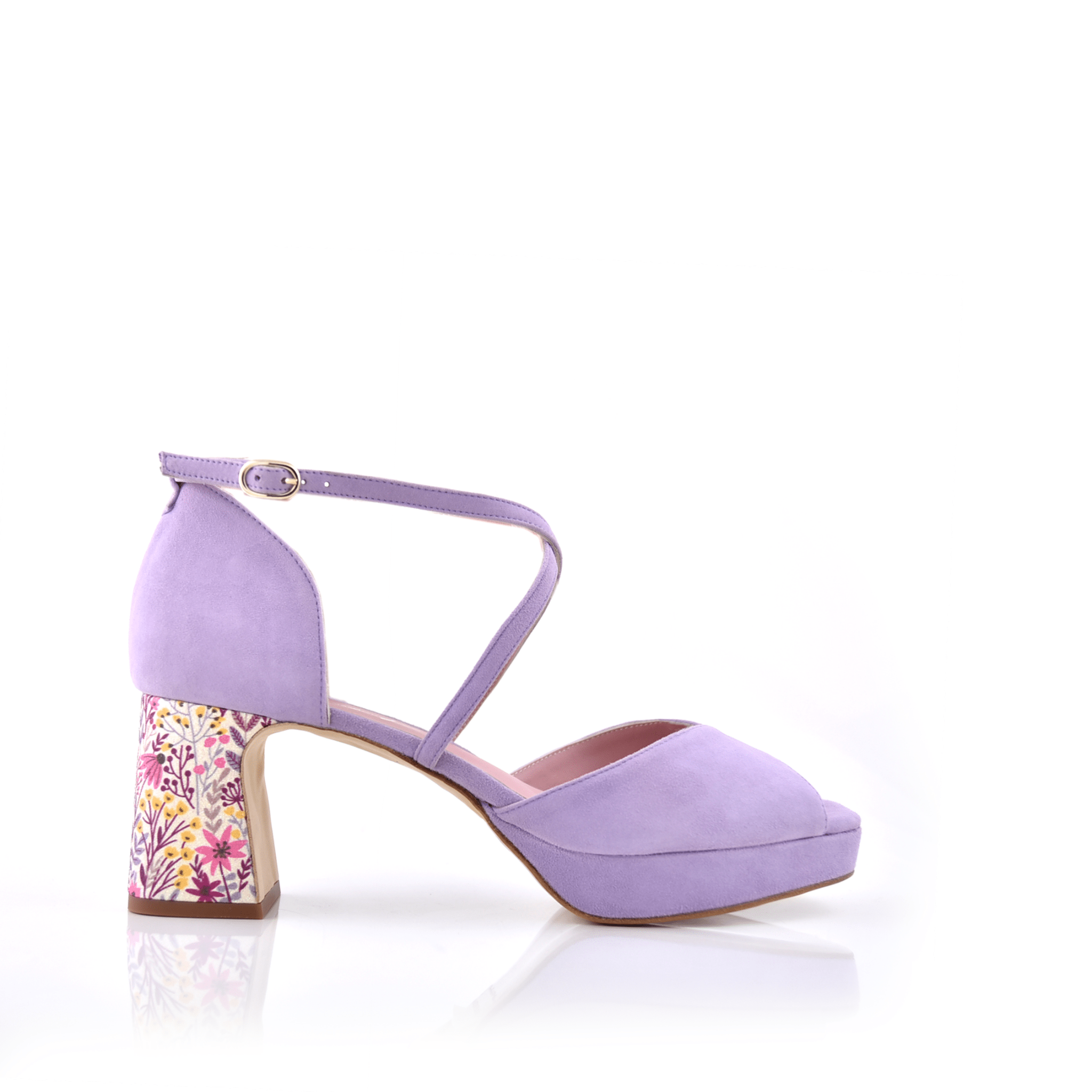 Rosalía Lavanda Aquarelle Mini — Zapatos de novia Lomas Shoes