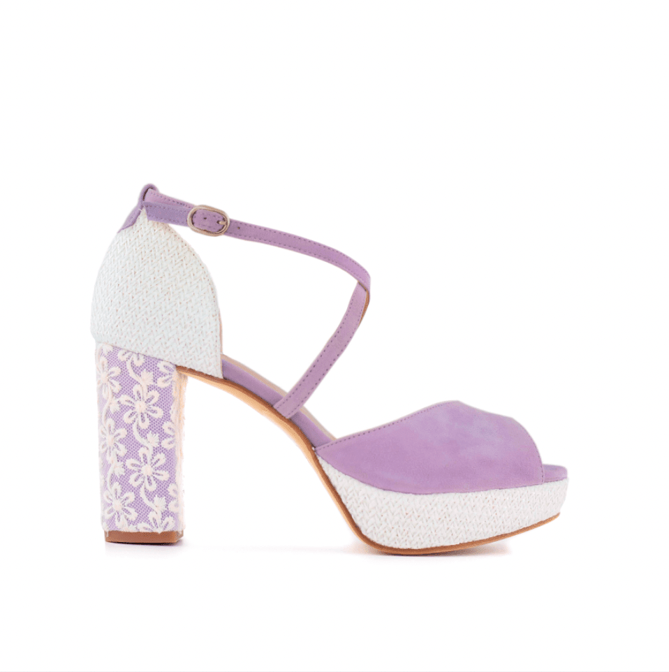 Rosalía Lavanda Marion Alto — Zapatos de novia Lomas Shoes