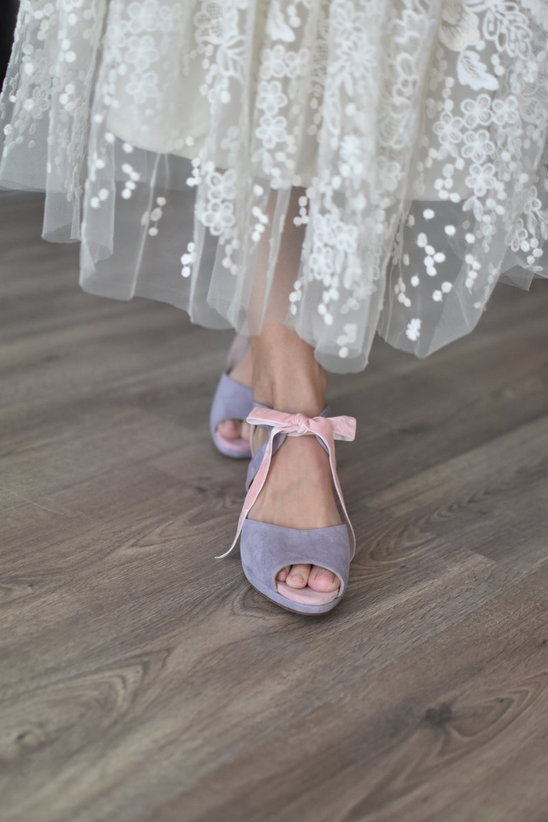 Hera open lavender &amp; pink Constellation heel 7cm