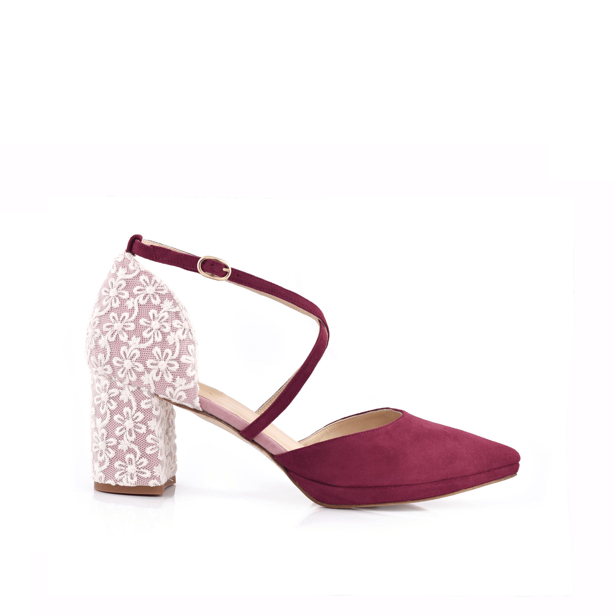 Lola burgundy Marion heel 7cm