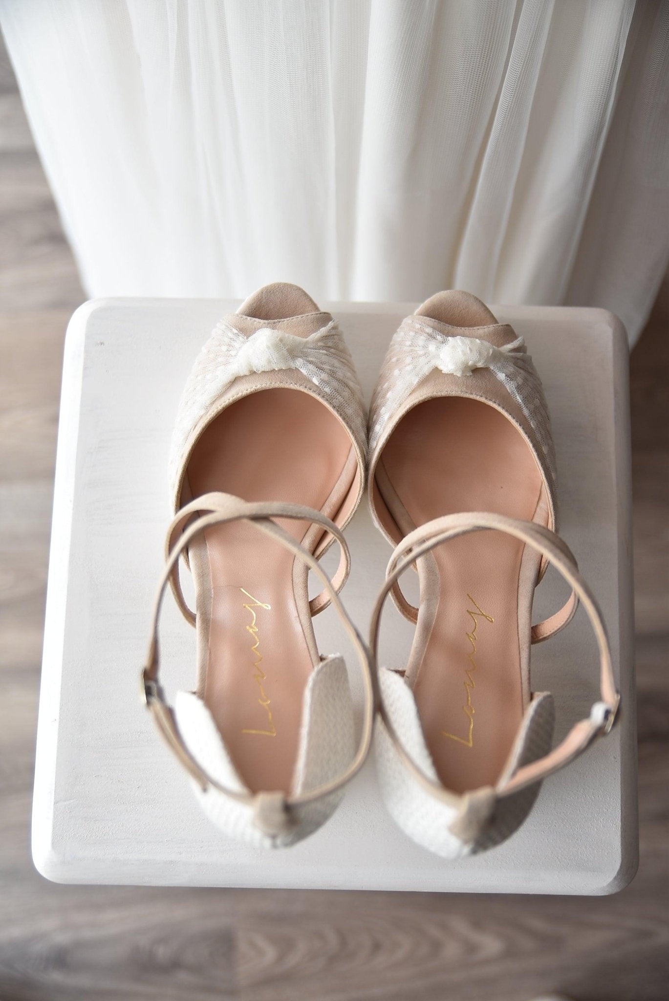 VIKA Natural Plumeti tacón 8.8cm - zapatos_novia