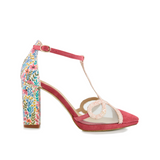 zapatos color naranja  para novias