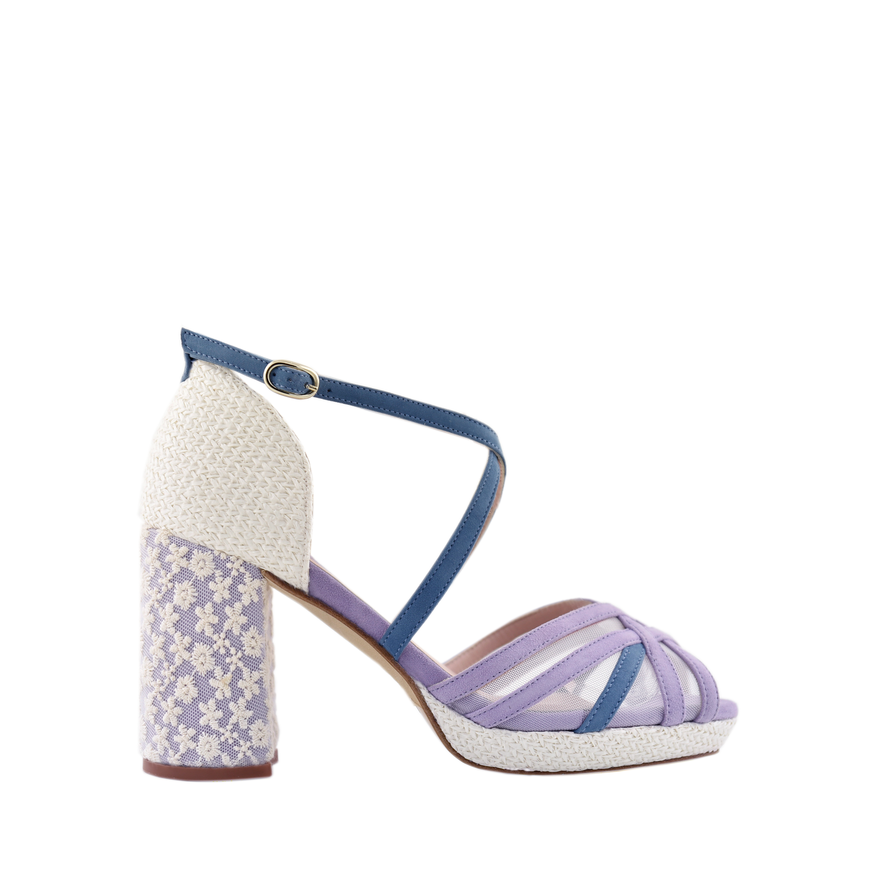 ANTONELLA lavanda azul marion nuevo y rafia 85