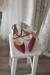 Lola burgundy Marion heel 7cm