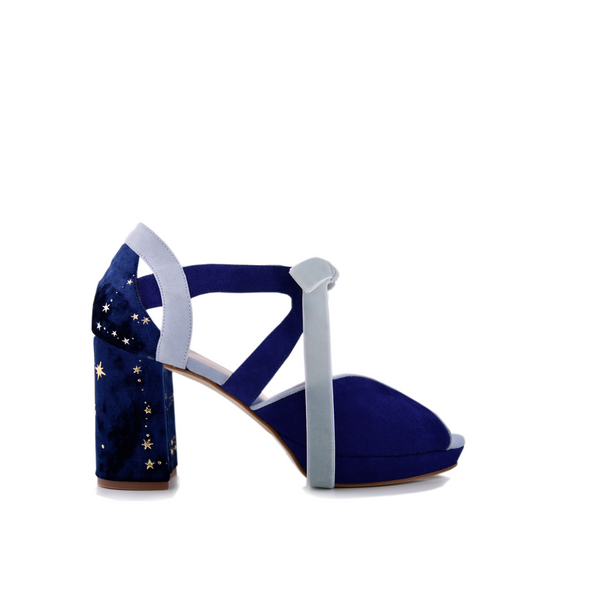 MEDIA LUNA  azul oscuro constelación 85