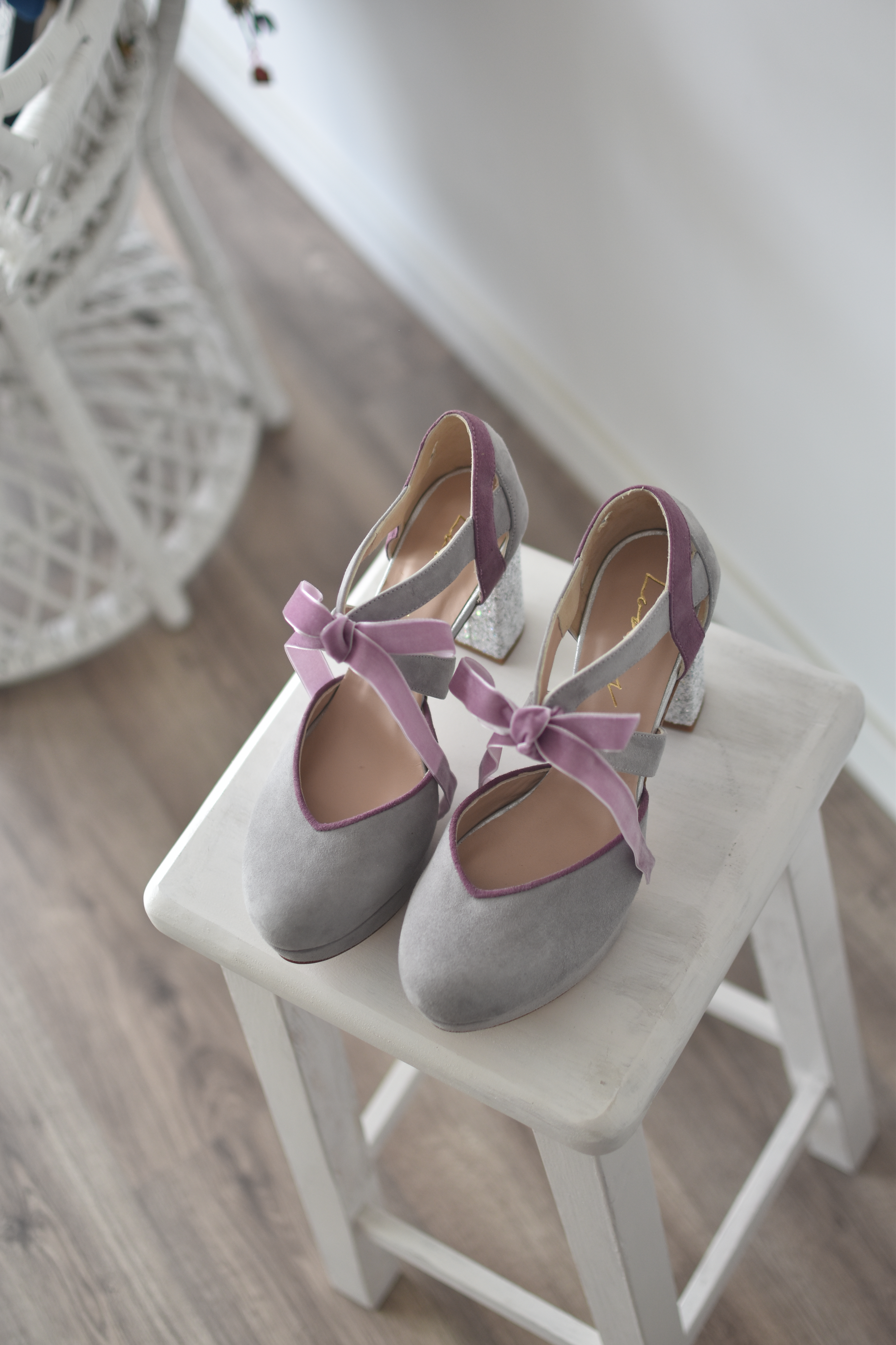 HERA cerrado gris perlas glitter blanco plata 95