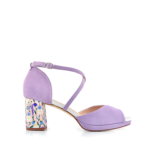 Rosalía lavanda  Aquarelle Campanilla tacón 8.5cm