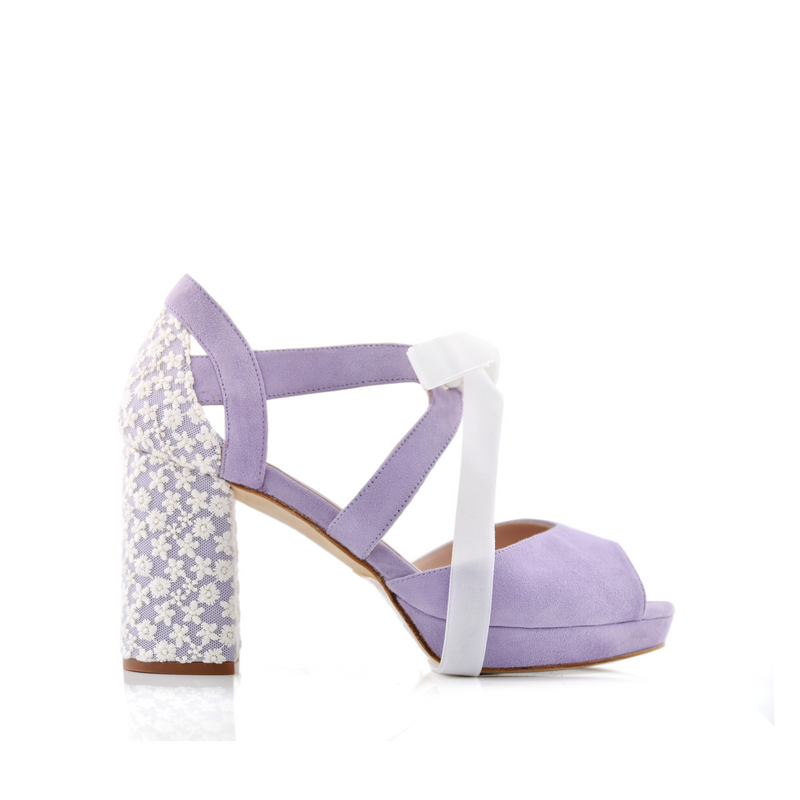 Hera open lavender Aquarelle Marine heel 7cm