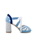 CIARA azul celeste jean plata estrellas glitter 85