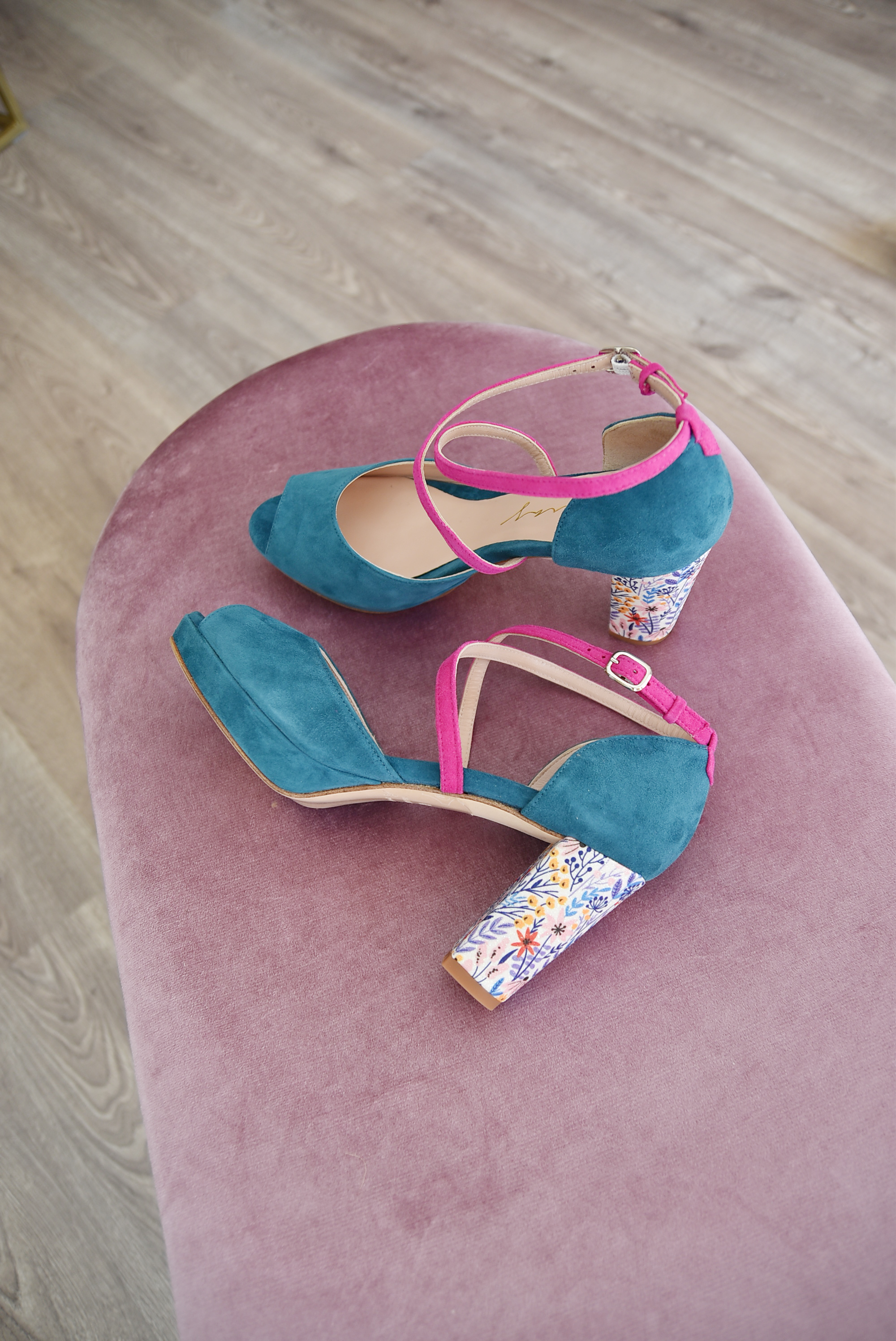 ROSALÍA abierto Petrol fucsia Aquarelle 85