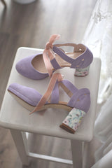 Hera closed lavender Blossom heel 7cm