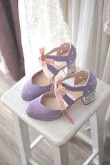 Hera closed lavender Blossom heel 7cm