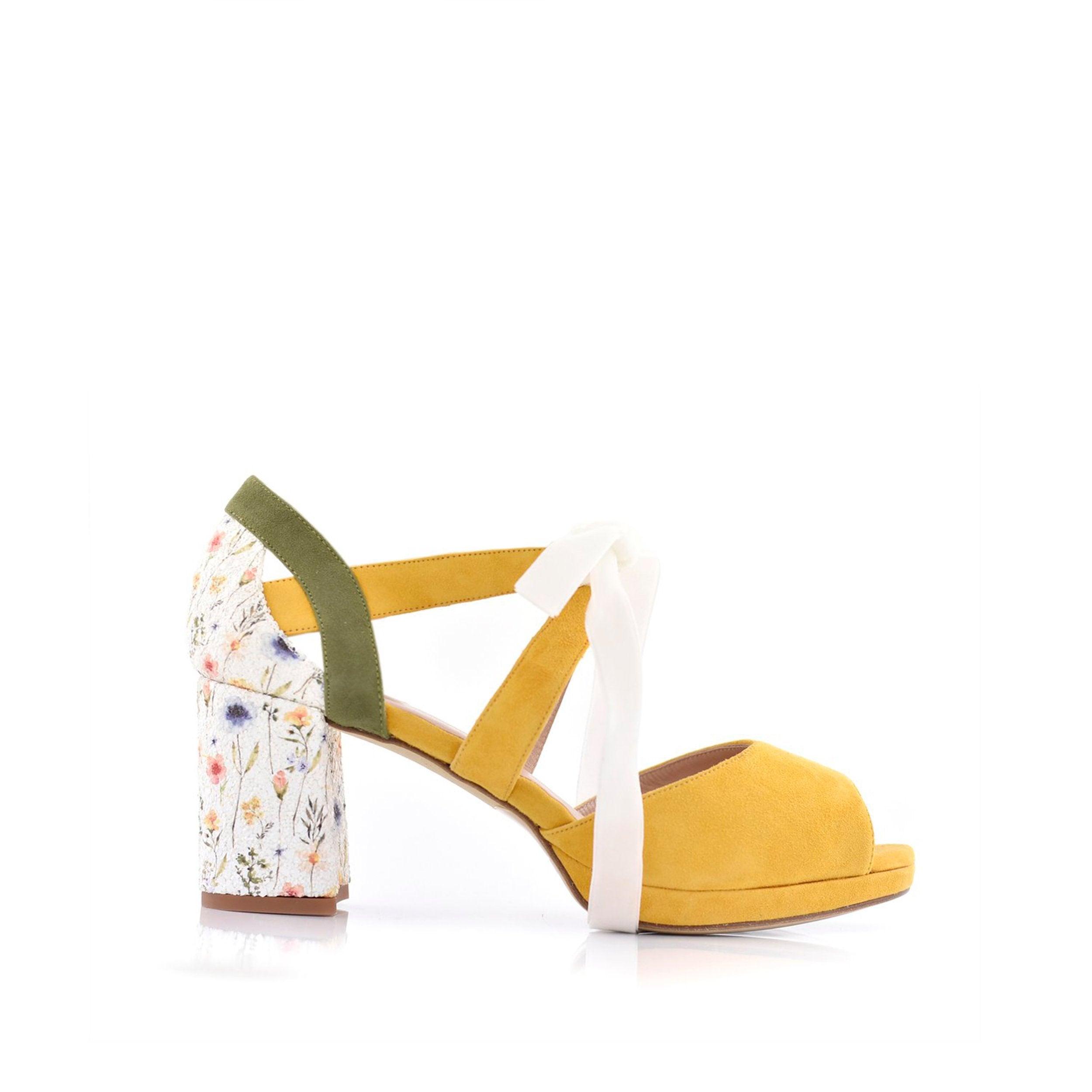 HERA abierto mango mostaza & kaki glitter Tivoli petit