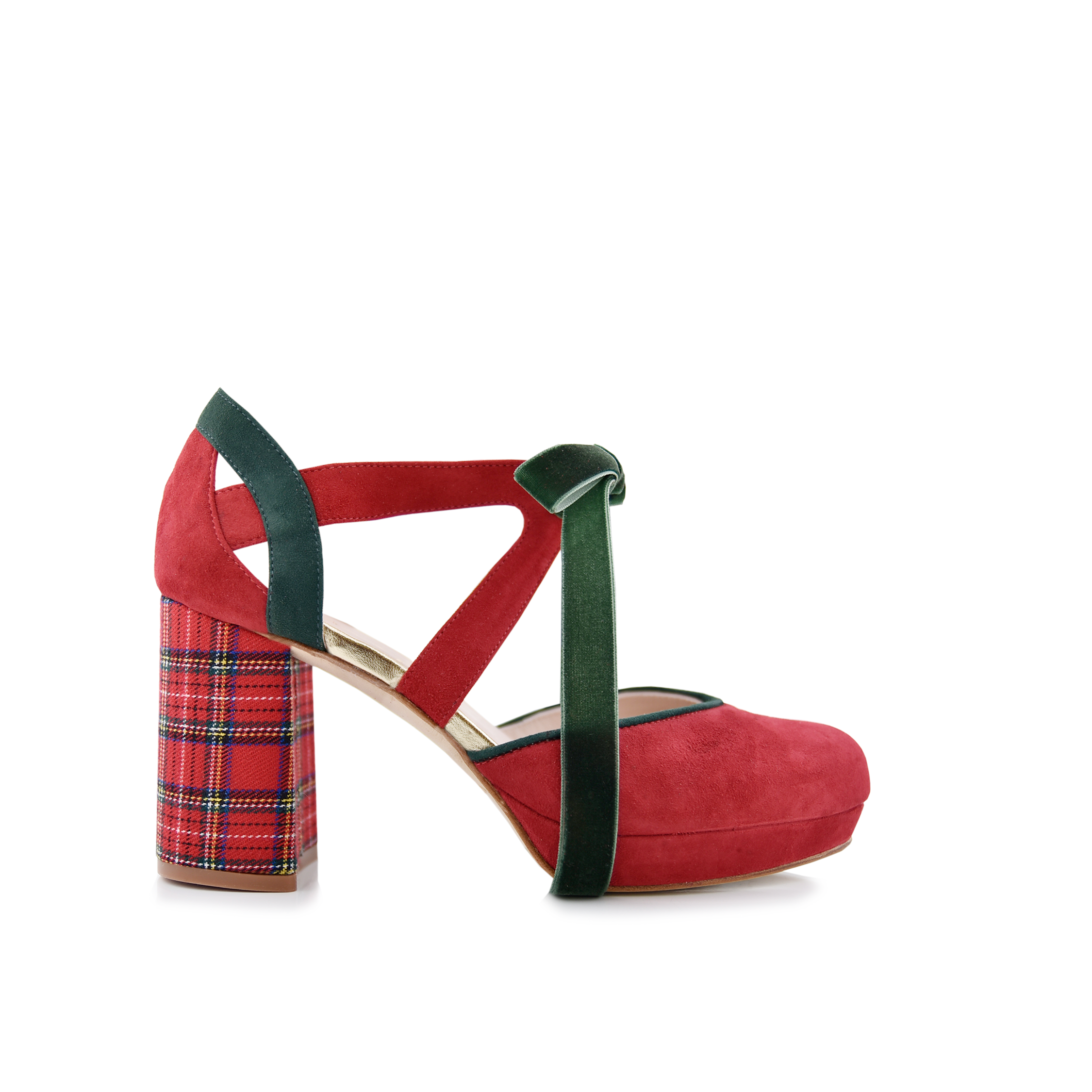 Hera open forest green and mint Constellation heel 9.5cm