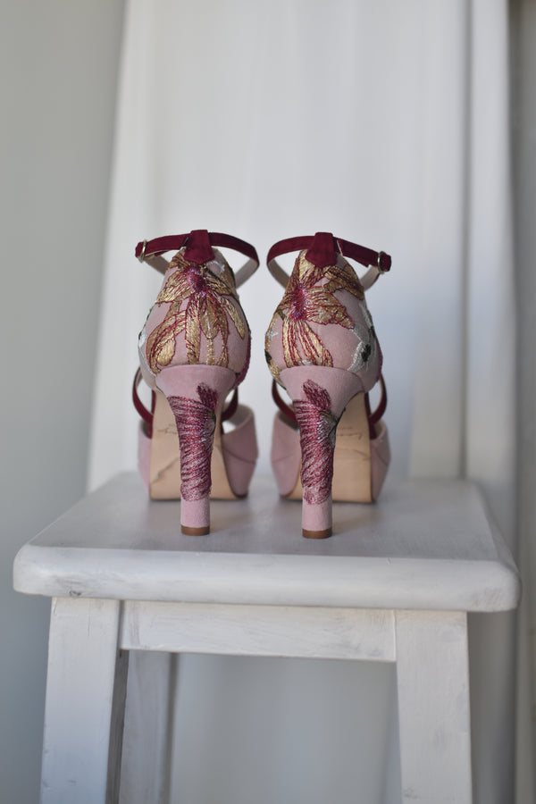 ROSALÍA abierto rosa bordado rojo Filipinas 95