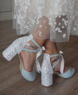 AYLA clear blue glitter cristal petit