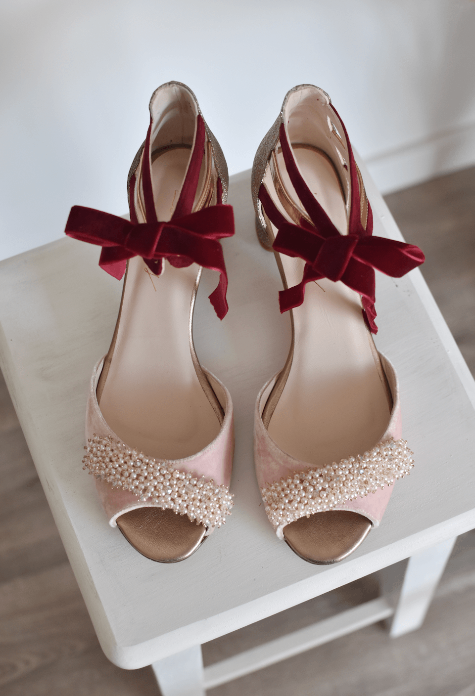 AYLA Ylka rosa oscuro glitter bronce mini 55