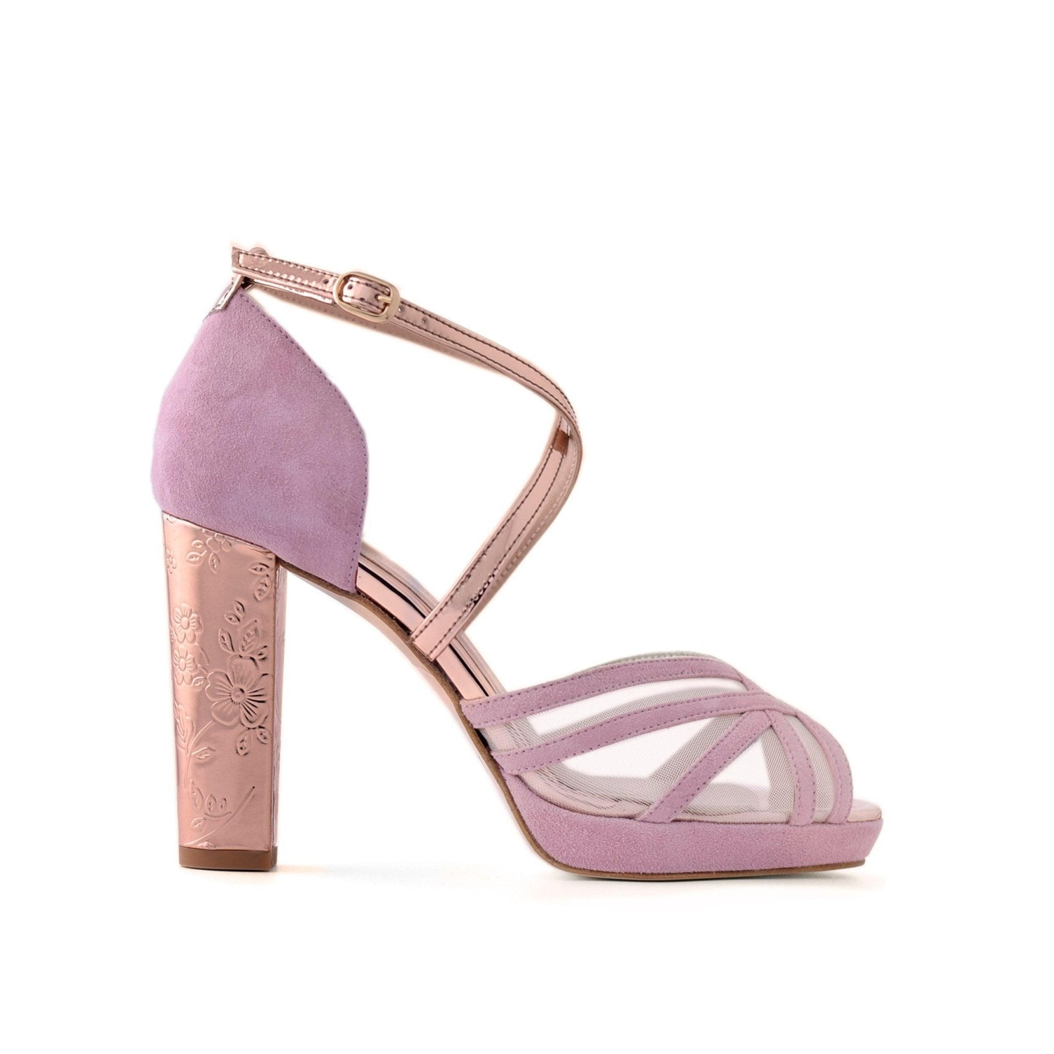 Antonella Rosa Specchio Floral Maxi — Zapatos de novia Lomas Shoes