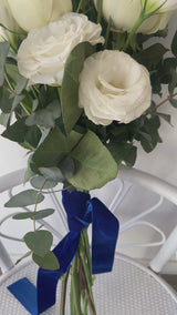 z.Velvet ribbon for bridal bouquet BLUE