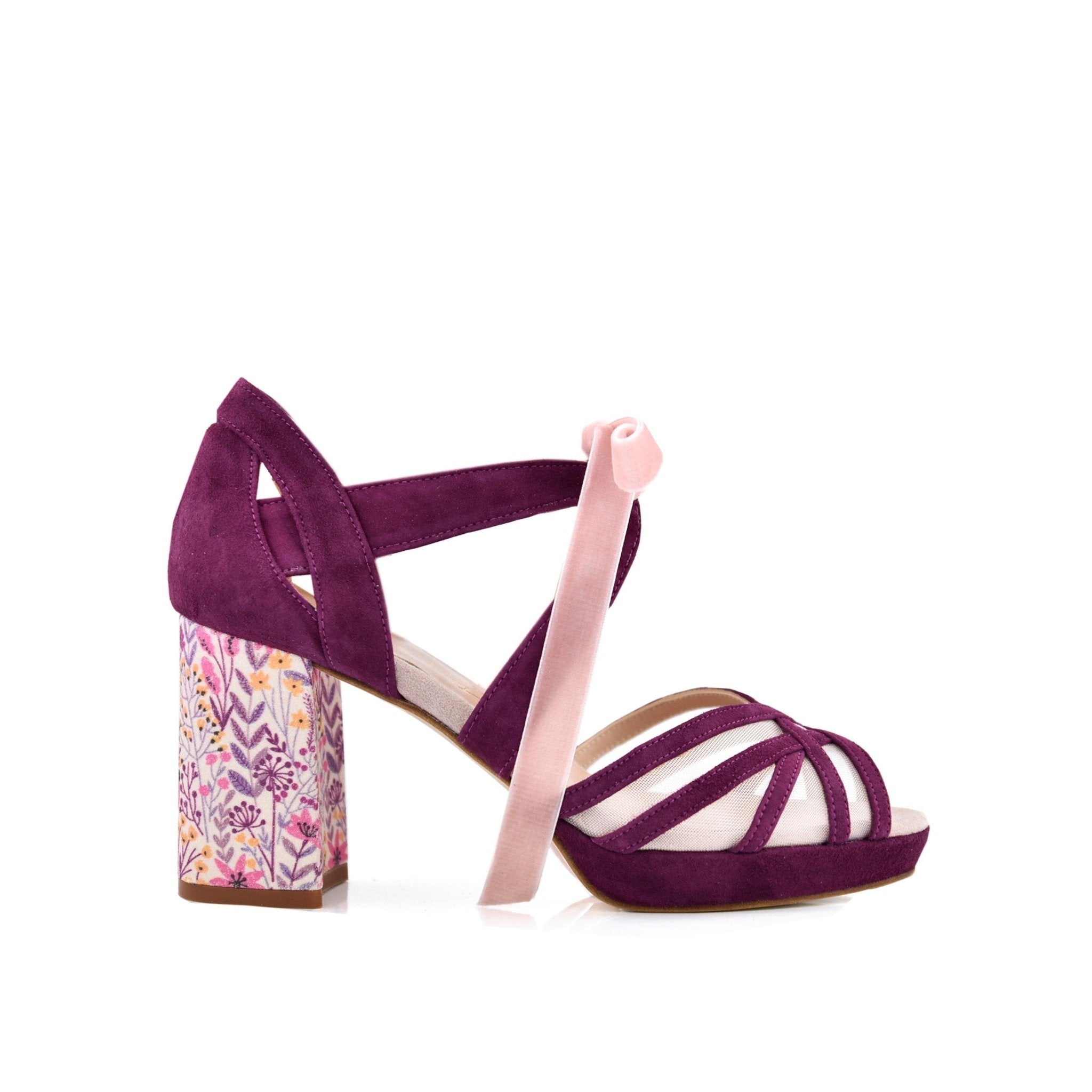 Ciara Rojo Burgundy May Red Midi — Zapatos de novia Lomas Shoes