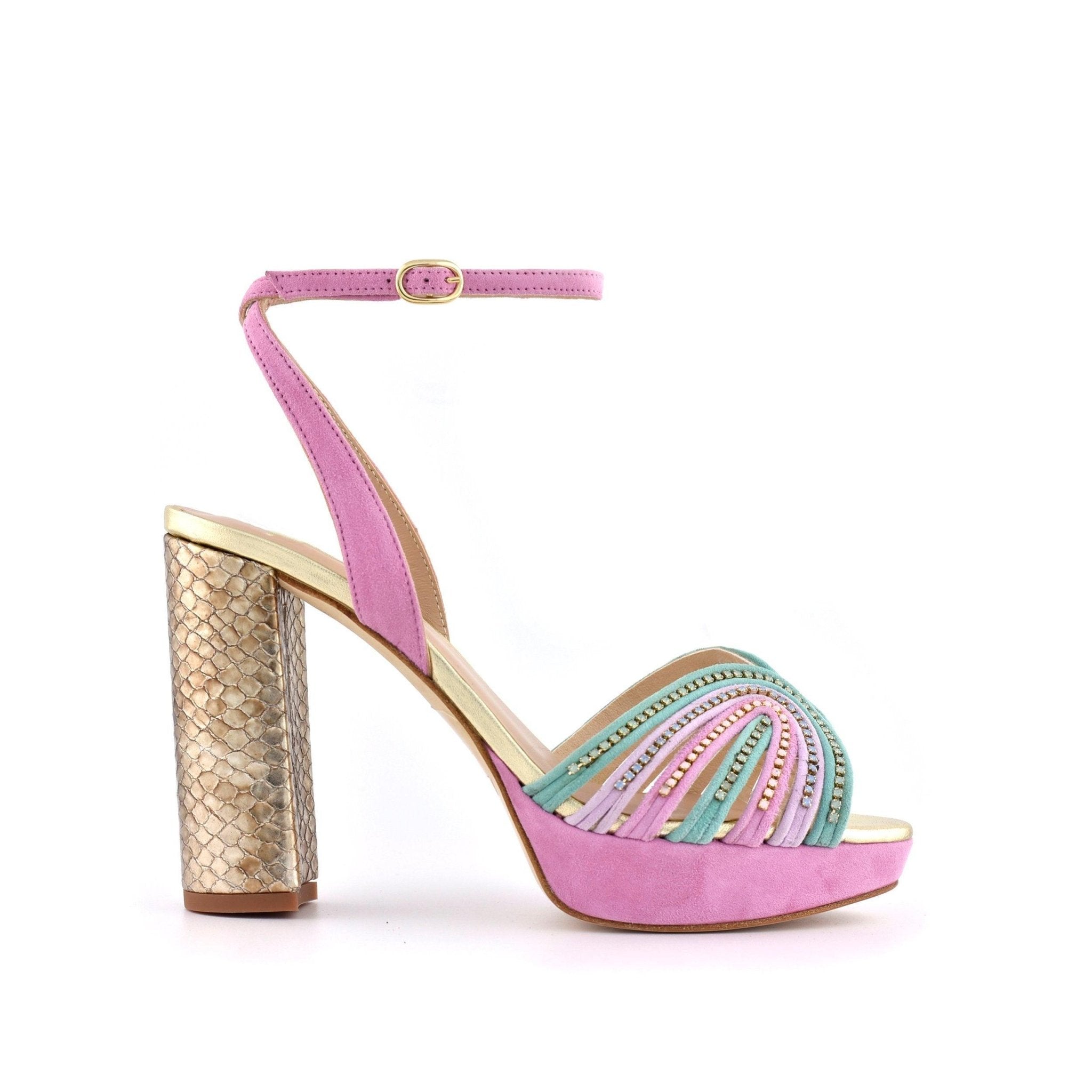 Dharma Color Tricolor Joya Maxi — Zapatos de novia Lomas Shoes