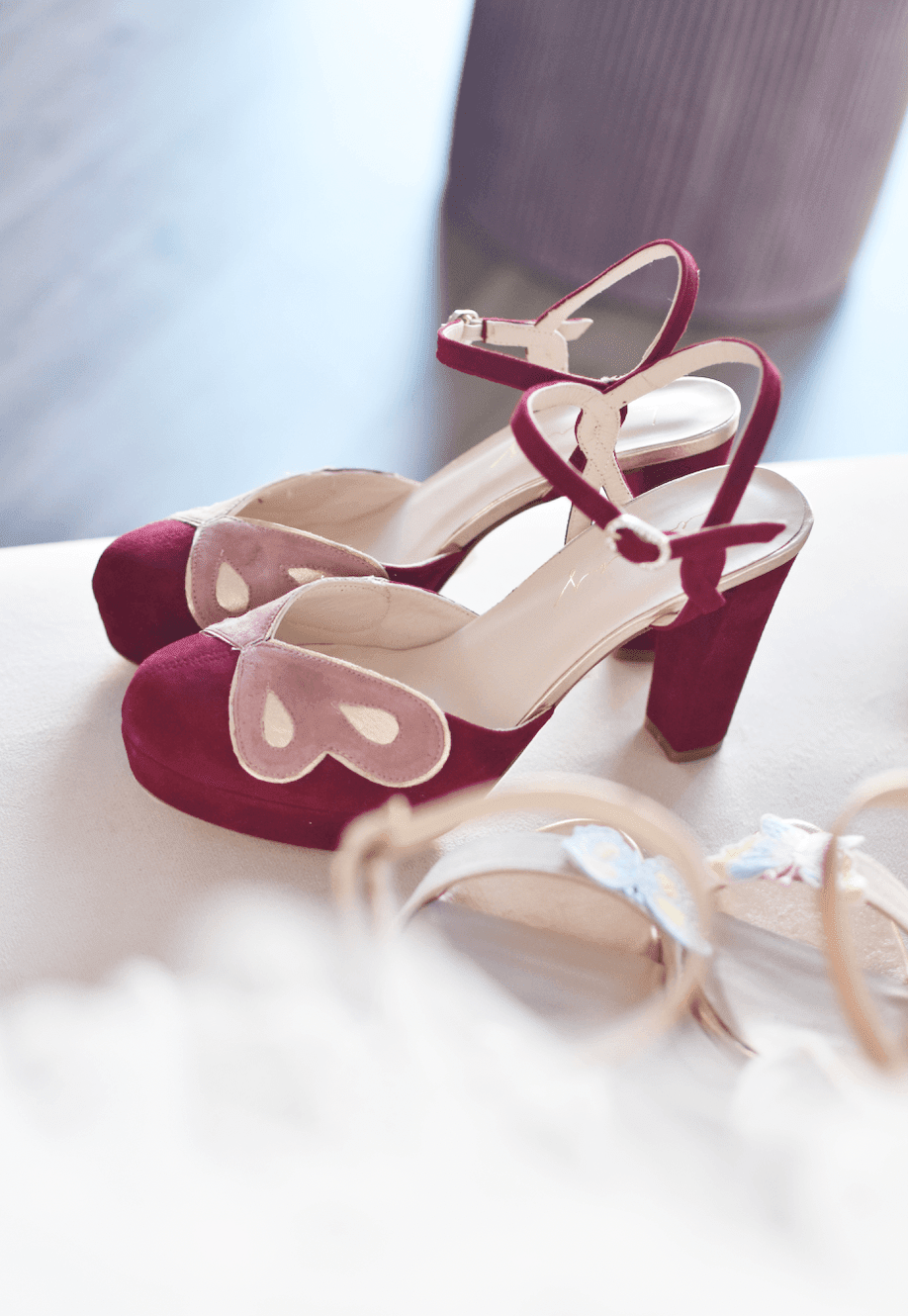 .EN STOCK PAON burdeos mariposa TALLA 38 - zapatos_novia