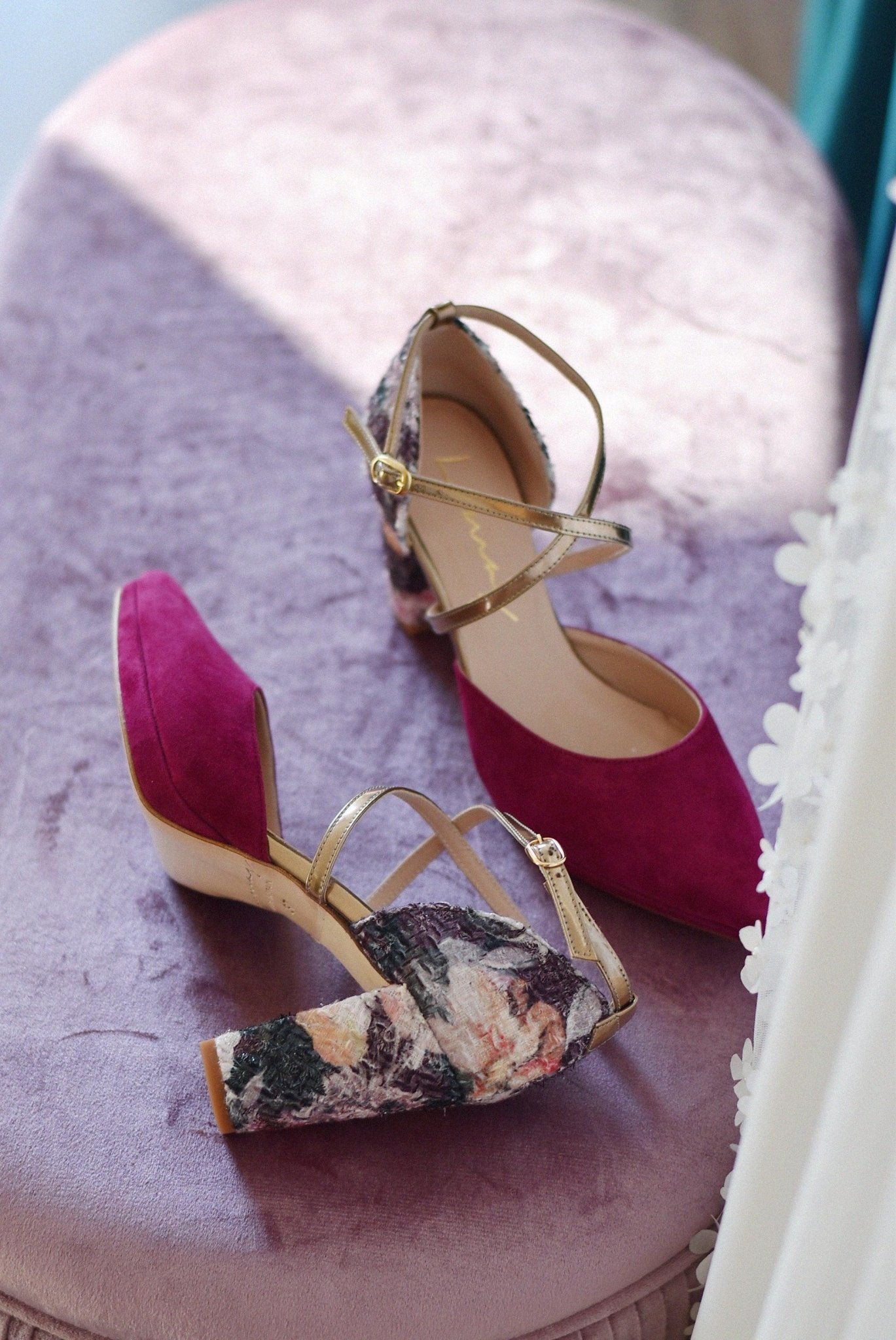 LOLA Burdeos Tweed midi - zapatos_novia