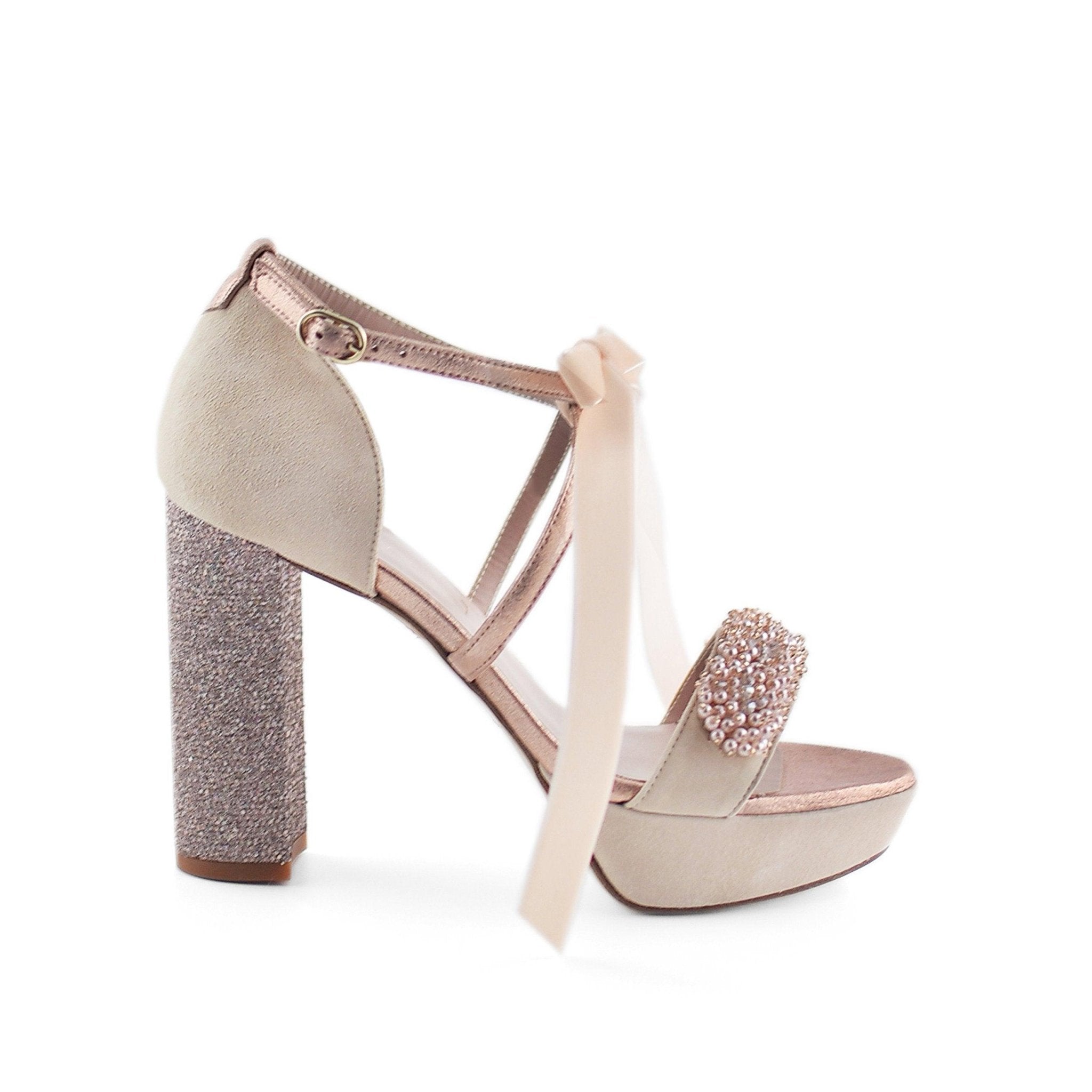 MATILDA Beige Rosado 11CM - zapatos_novia