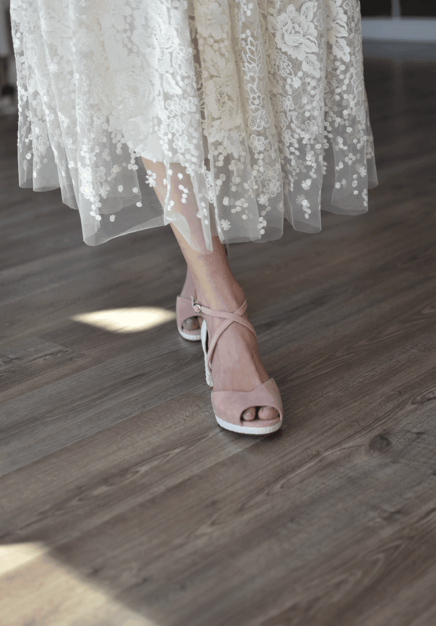 ROSALÍA abierto rosa Marion petit - zapatos_novia