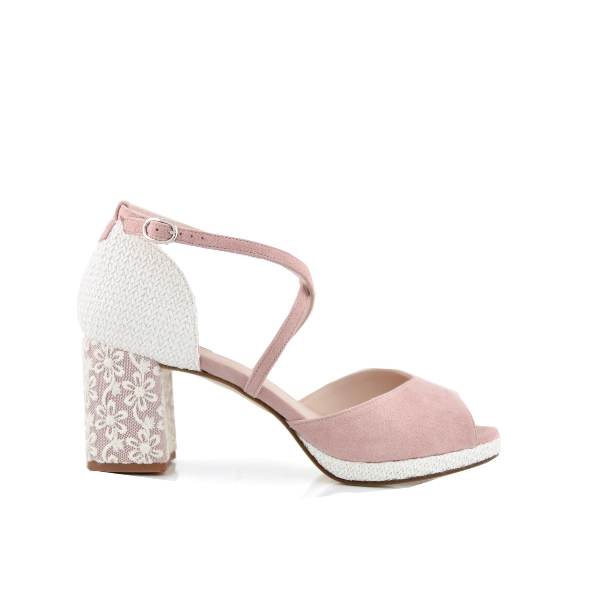 Rosalía Blanco Rosa Marion Petit — Zapatos de novia Lomas Shoes