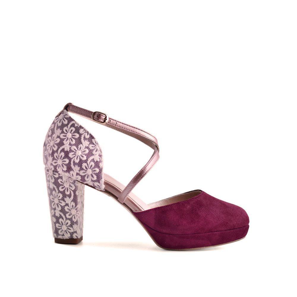 Rosalía Burdeos Marion Petit — Zapatos de novia Lomas Shoes