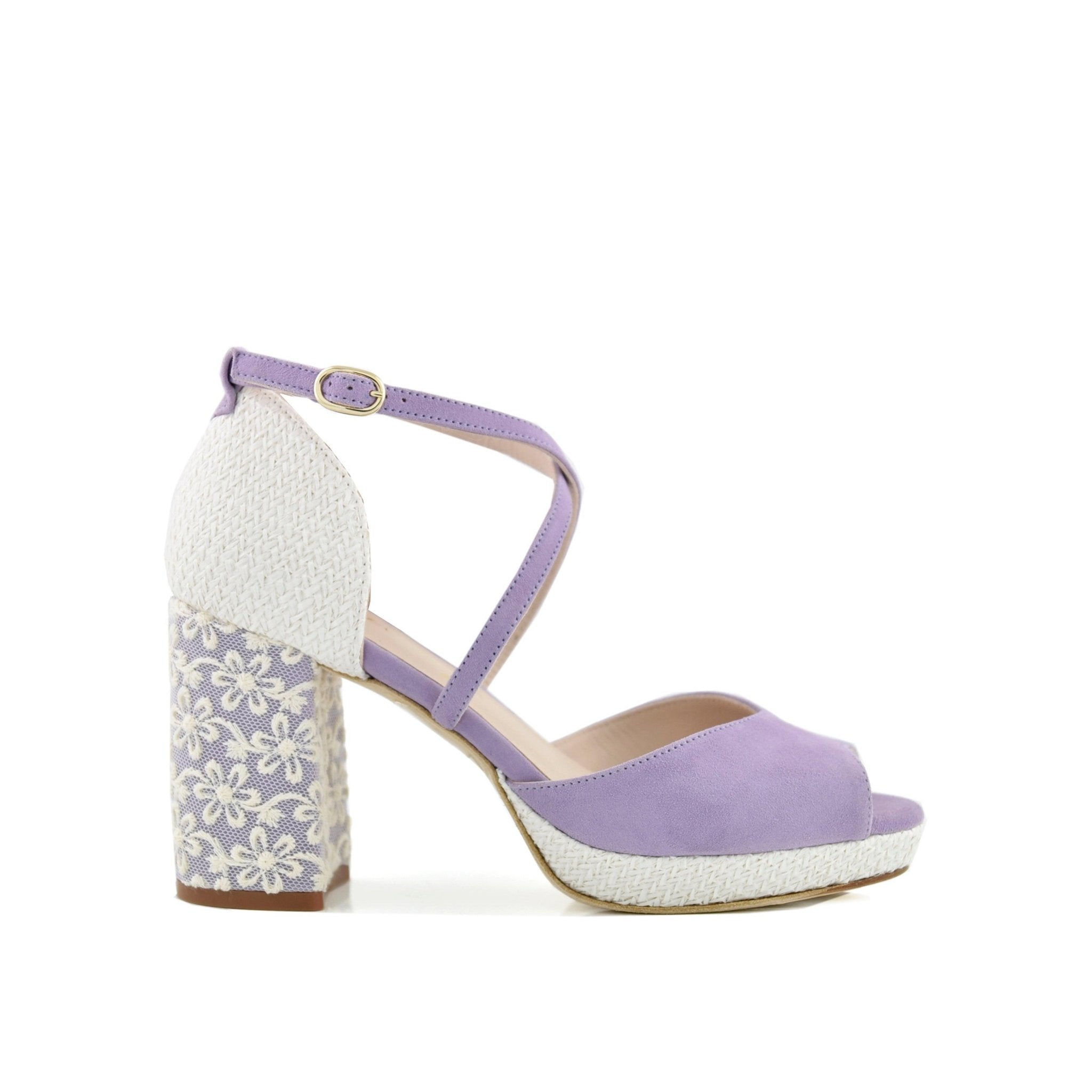 Rosalía Lavanda Marion Midi — Zapatos de novia Lomas Shoes