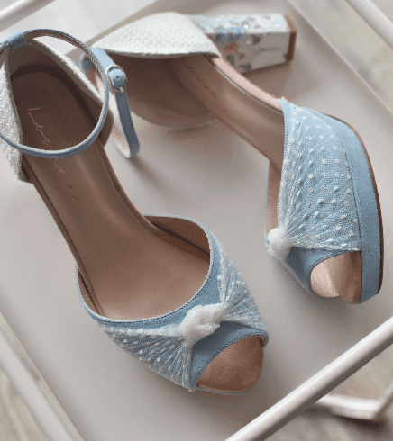 VIKA DIANA celeste - sky plumeti Blossom - zapatos_novia