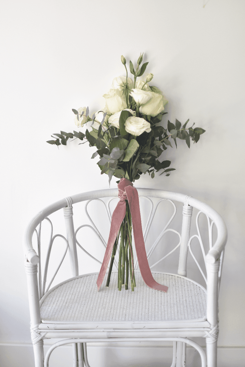 z.Cinta de terciopelo para ramo de novia ROSA EMPOLVADO - zapatos_novia
